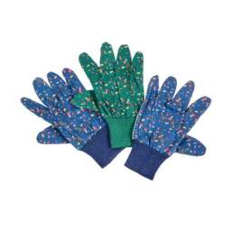 Smart Garden Pack of 3 Large Cotton Grips Gardening Gloves - thumbnail 2