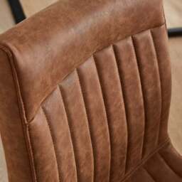 Felix Set of 2 Dining Chairs, Faux Leather - thumbnail 3