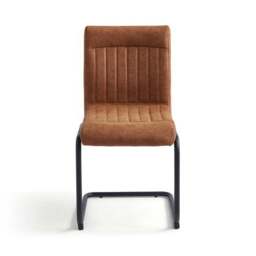 Felix Set of 2 Dining Chairs, Faux Leather - thumbnail 6