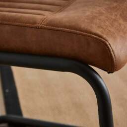 Felix Set of 2 Dining Chairs, Faux Leather - thumbnail 4