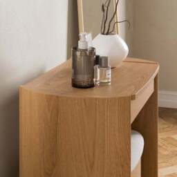 Stevie Compact Dressing Table Set with Mirror and Stool - thumbnail 3