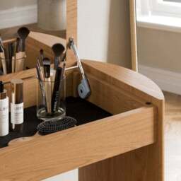 Stevie Compact Dressing Table Set with Mirror and Stool - thumbnail 4