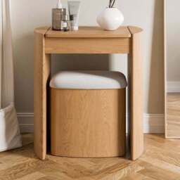 Stevie Compact Dressing Table Set with Mirror and Stool - thumbnail 2