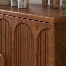 Khari Extra Wide Sideboard, Midtone Mango Wood - thumbnail 4