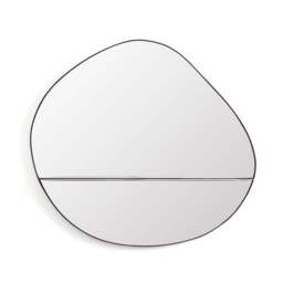 Pebble Wall Mirror with Shelf - thumbnail 2
