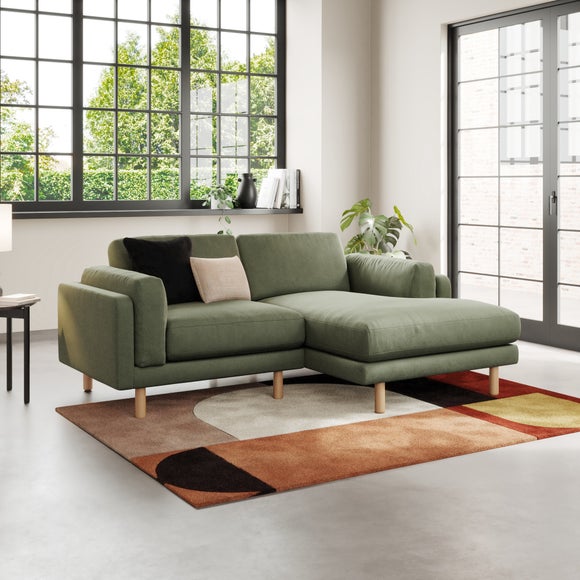 Newton Matte Plush Velvet Corner Chaise Sofa - image 1