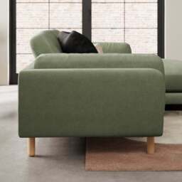 Newton Matte Plush Velvet Corner Chaise Sofa - thumbnail 2