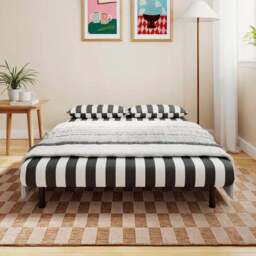Phoebe Woven Stripe Small Double 2 Seater Sofa Bed - thumbnail 2
