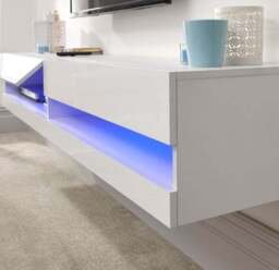 "Galicia LED Wide Floating Wall TV Unit for TVs up to 67""" - thumbnail 3
