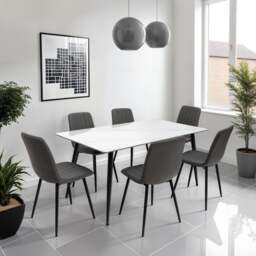 Riga Rectangular 6 Seater Dining Table - thumbnail 1