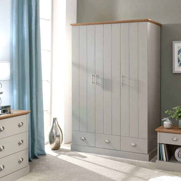 Kendal Triple Wardrobe, Grey - image 1