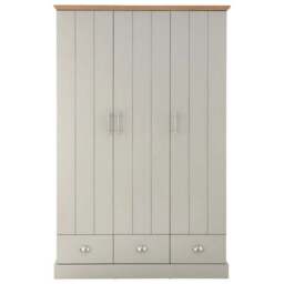 Kendal Triple Wardrobe, Grey - thumbnail 2