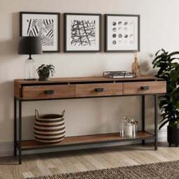 Fulton Extra Wide Console Table, Pine Effect - thumbnail 2