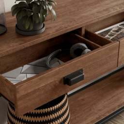 Fulton Extra Wide Console Table, Pine Effect - thumbnail 3