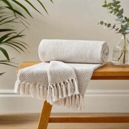 Jenson Herringbone Throw Blanket - thumbnail 1