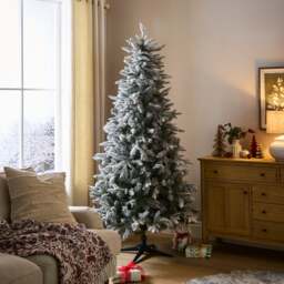 7ft Snowy Blue Spruce Christmas Tree - thumbnail 1
