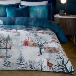Riviera Starlight 100% Cotton Sateen Duvet Cover and Pillowcase Set - thumbnail 3