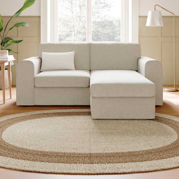 Abel Vintage Soft Chenille Reversible Corner Chaise Sofa - image 1