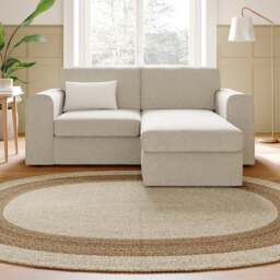 Abel Vintage Soft Chenille Reversible Corner Chaise Sofa