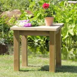 Emily Wooden Square Side Table - thumbnail 3