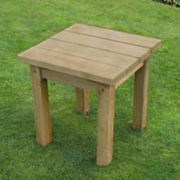 Emily Wooden Square Side Table - thumbnail 2
