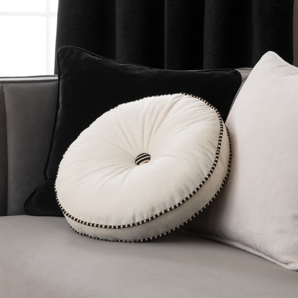 Chenille Stripe Round Cushion - image 1