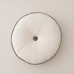 Chenille Stripe Round Cushion - thumbnail 3