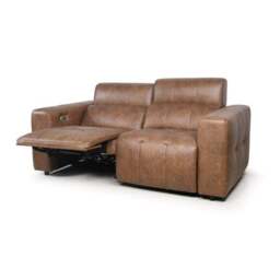 Akari Quilted Faux Leather Power Recliner 3 Seater Sofa - thumbnail 4