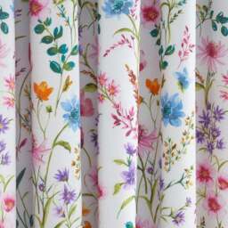 Foxley Ditsy Polycotton Blackout Pencil Pleat Curtains - thumbnail 3