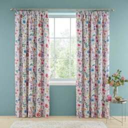 Foxley Ditsy Polycotton Blackout Pencil Pleat Curtains - thumbnail 2
