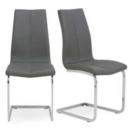 Set of 2 Jamison Dining Chairs, Faux Leather - thumbnail 2