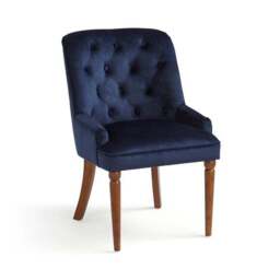 Beatrice Button Back Dining Chair, Luxe Navy Velvet - thumbnail 5