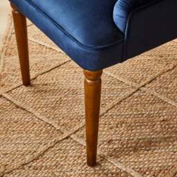 Beatrice Button Back Dining Chair, Luxe Navy Velvet - thumbnail 3