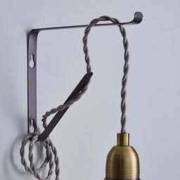 Marsden Pewter Industrial Plug In Wall Light - thumbnail 4