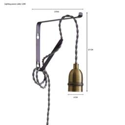 Marsden Pewter Industrial Plug In Wall Light - thumbnail 6
