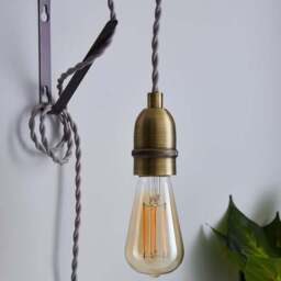Marsden Pewter Industrial Plug In Wall Light - thumbnail 3