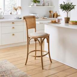 Florine Counter Height Barstool, Fabric - thumbnail 1