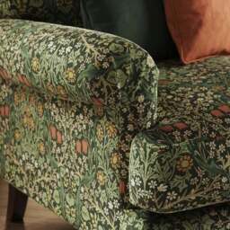Jolene William Morris Blackthorn Print Velvet 2 Seater Sofa - thumbnail 4