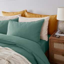 Soft Washed Recycled Cotton Standard Pillowcase Pair - thumbnail 1