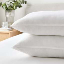 Hotel Pack of 2 Luxury Cotton Side Sleeper Pillows - thumbnail 2