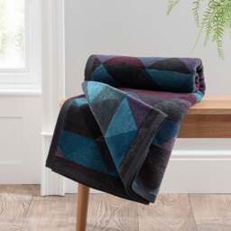 Super Soft Geo Purple Throw Blanket - thumbnail 1
