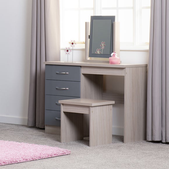 Nevada 4 Drawer Dressing Table Set with Mirror - image 1