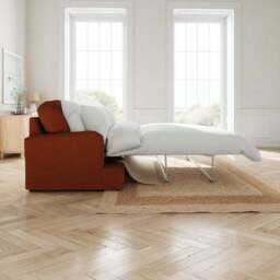 Martha Matte Plush Velvet 2 Seater Double Sofa Bed - thumbnail 2