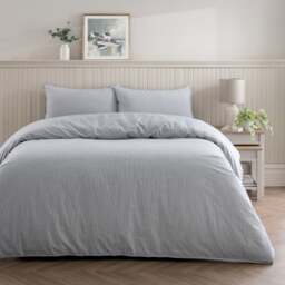 Quinn Marled Stripe 100% Cotton Duvet Cover & Pillowcase Set - thumbnail 1
