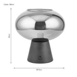 Bowen Industrial Touch Dimmable Table Lamp - thumbnail 5