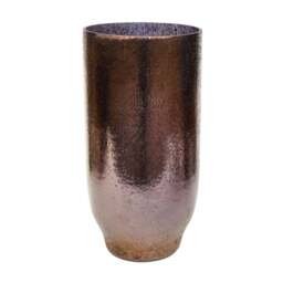 Opulent Tall Metallic Glass Vase