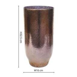 Opulent Tall Metallic Glass Vase - thumbnail 4