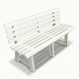 Brindisi 3 Seater White Bench - thumbnail 2