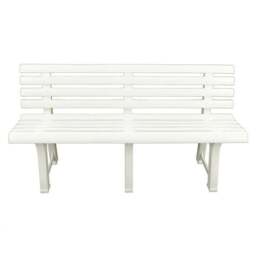 Brindisi 3 Seater White Bench - thumbnail 4