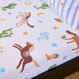 Set of 2 Cowboy Carnival Fitted Sheets - thumbnail 1